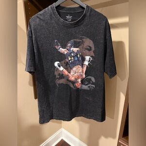 Edgy Black Graphic Short Sleeve Tee